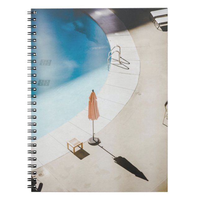 High angle photo of brown umbrella notebook (Front)