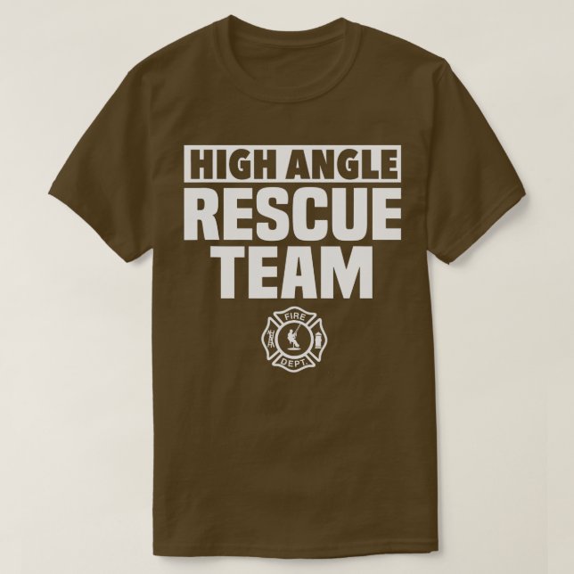 High Angle Technical Rope Rescue Team Firefighter  T-Shirt (Design Front)