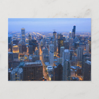 High angle view of Chicago looking south from Postcard