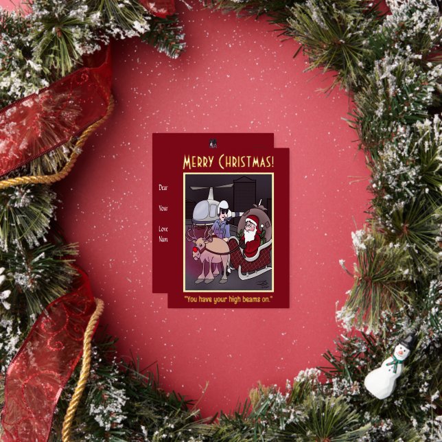 High Beams Foil Holiday Postcard (Insitu)