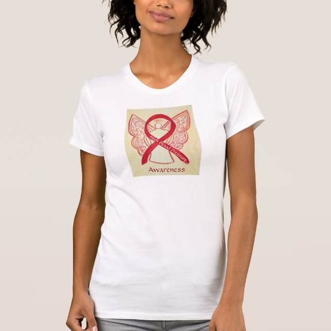 High Blood Pressure Awareness Red Ribbon Shirt (Front)