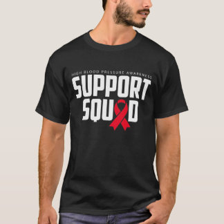 High Blood Pressure Awareness Red Ribbon Support S T-Shirt