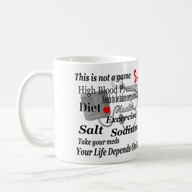 high blood pressure coffee mug (Left)