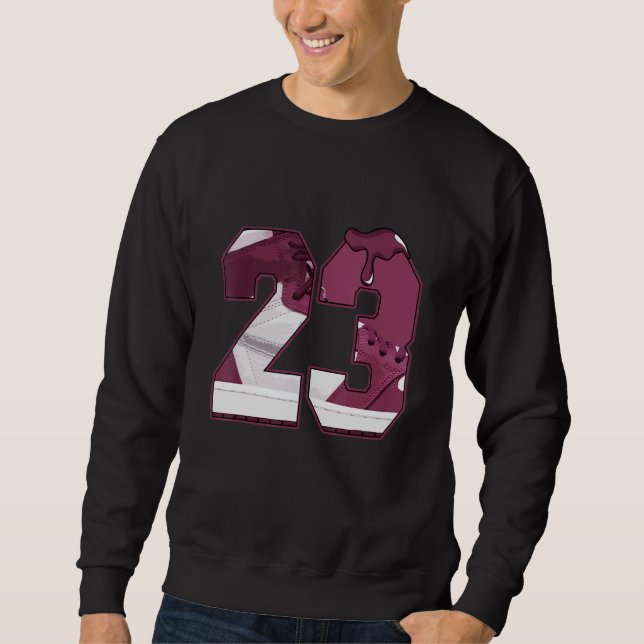 High Bordeaux 1s Tee Number 23 Dripping 1 High Bor (Front)
