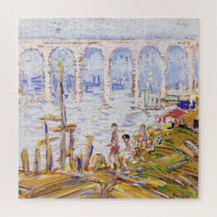 High Bridge Harlem River George Luks Jigsaw Puzzle