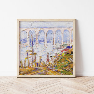 High Bridge Harlem River George Luks Poster