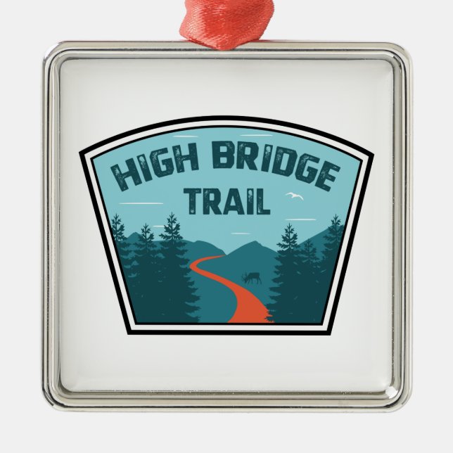High Bridge Trail Metal Tree Decoration (Front)