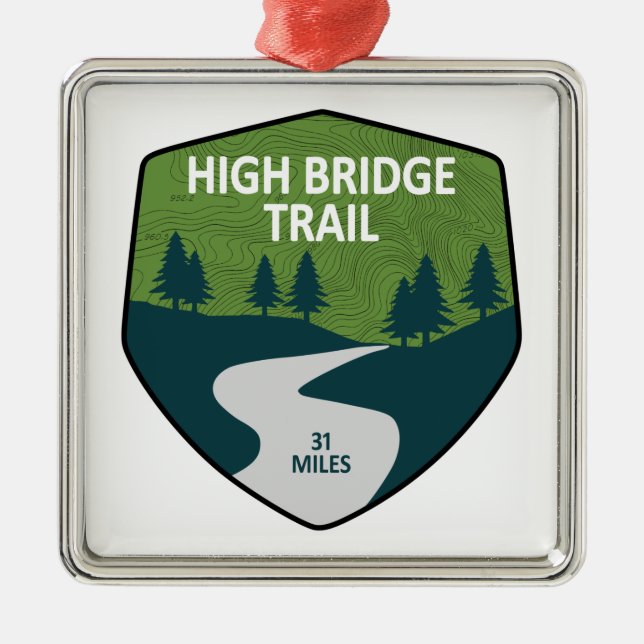 High Bridge Trail Metal Tree Decoration (Front)