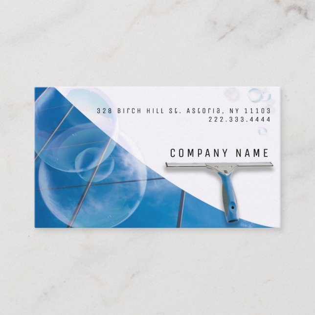 High Buildings Window Cleaning Service Company Business Card (Front)