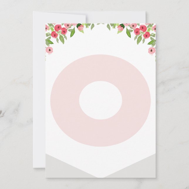 High Chair 1st Birthday Banner woodland Letter 0 Invitation (Front)