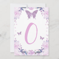 High Chair Purple Butterfly 1st Birthday Letter