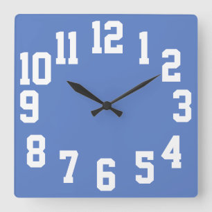 High Contrast Big Numbers Easy Read Square Wall Clock