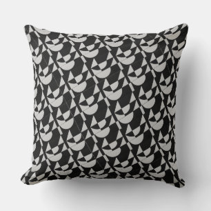 High-Contrast Comfort: Modular Noir Echo Abstract Cushion