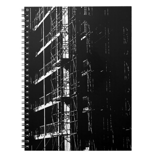 High Contrast Construction Spiral Notebook (Front)