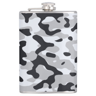 High contrast urban camouflage hip flask