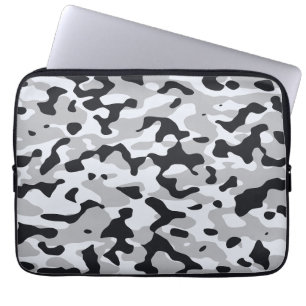 High contrast urban camouflage laptop sleeve