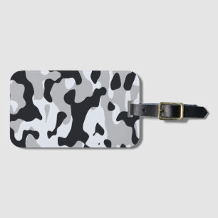 High contrast urban camouflage luggage tag
