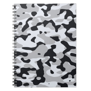 High contrast urban camouflage notebook