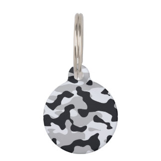 High contrast urban camouflage pet tag