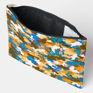 High-contrast Urban Digital Camouflage Pattern Accessory Pouch