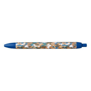 High-contrast Urban Digital Camouflage Pattern  Blue Ink Pen