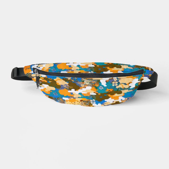 High-contrast Urban Digital Camouflage Pattern  Bum Bags (Front)