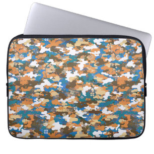 High-contrast Urban Digital Camouflage Pattern Laptop Sleeve
