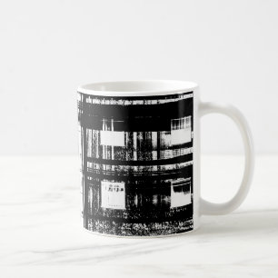High contrast urban tower block coffee mug