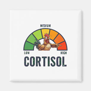 High Cortisol Levels V Meme Funny Exited Chicken Magnet