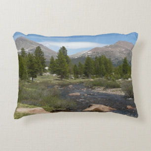 High Country Mountain Stream III at Yosemite Decorative Cushion
