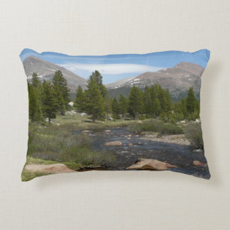 High Country Mountain Stream III at Yosemite Decorative Cushion