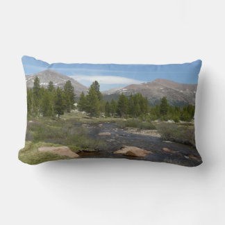 High Country Mountain Stream III at Yosemite Lumbar Cushion