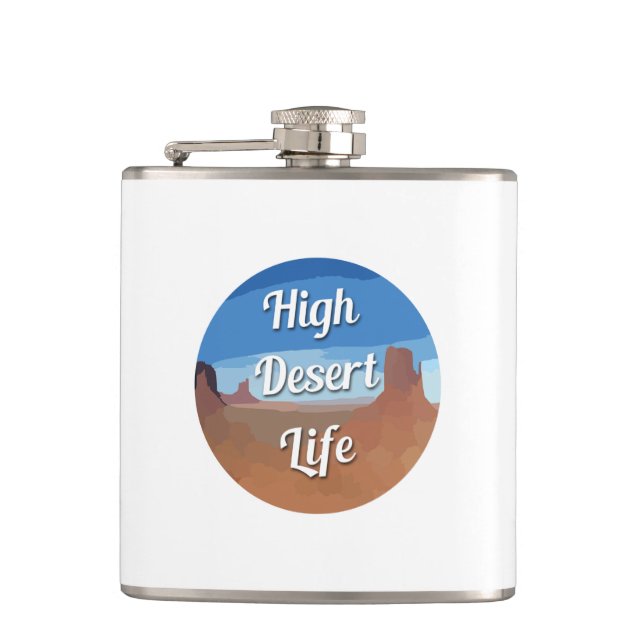 High Desert Life Hip Flask (Front)