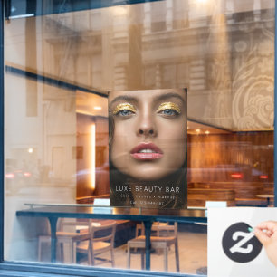 High-End Beauty Studio Poster Gold Makeup Aestheti