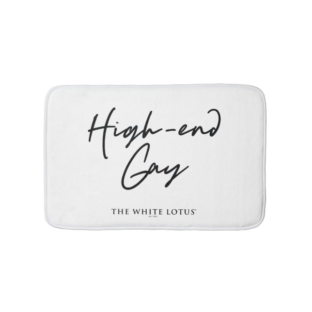 High-End Gay - The White Lotus Bath Mat (Front)