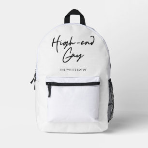 High-End Gay - The White Lotus Printed Backpack