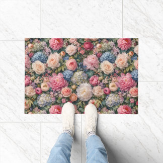 High-End Lush Floral Bouquet Doormat