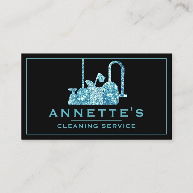 High end style cleaning inspired  business card (Front)