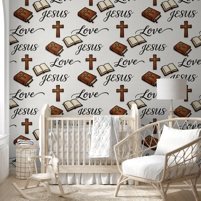 High End Textured Faith Inspired Design Wallpaper (Kids)