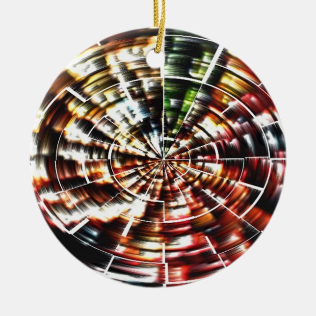 High Energy Mandala Ceramic Tree Decoration (Front)