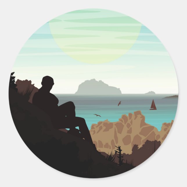 High Escape  Classic Round Sticker (Front)