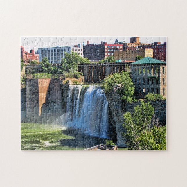 High Falls, Rochester, New York Waterfall Jigsaw Puzzle (Horizontal)