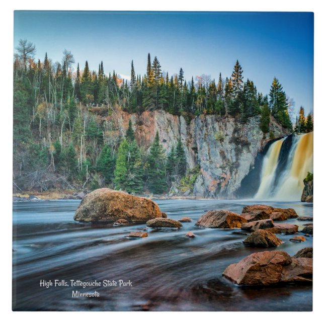 High Falls, Tettegouche Park, Minnesota Tile (Front)