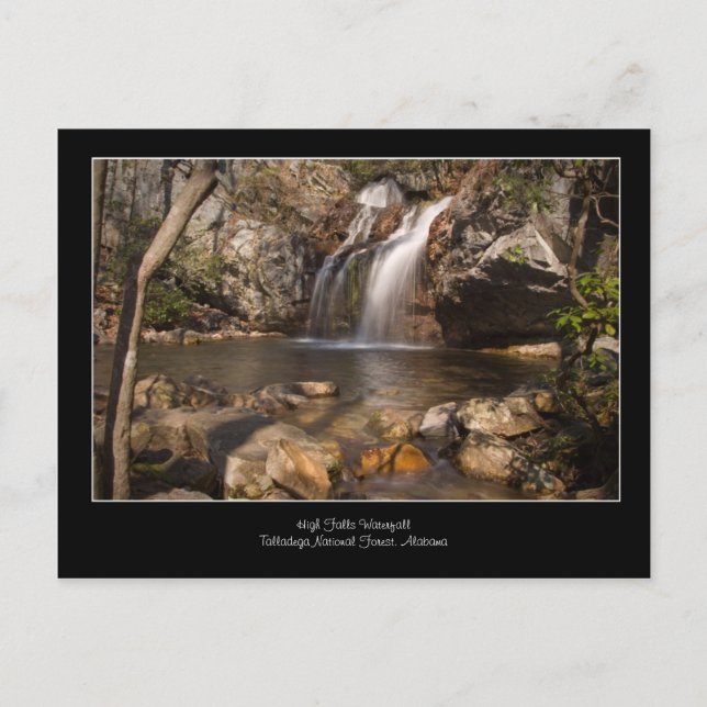 High Falls Waterfall, Talladega National Forest Postcard (Front)