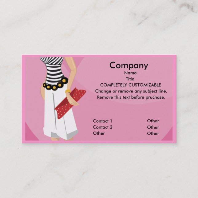 High Fashion Boutique Business Card two sided (Front)