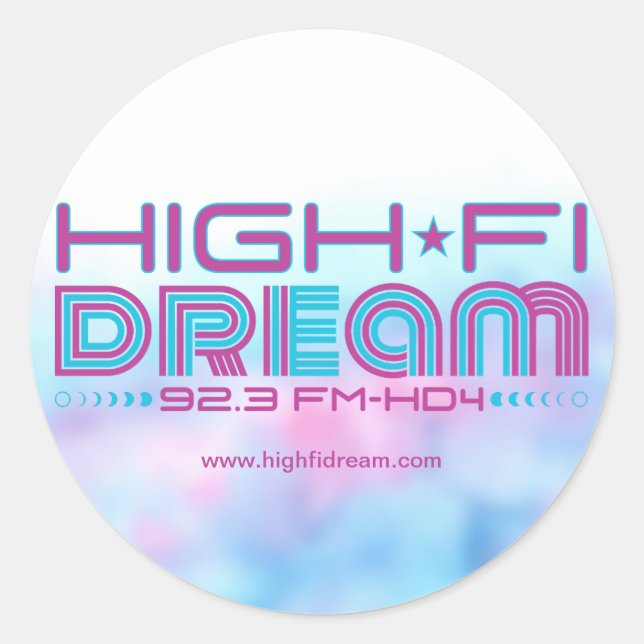 High Fi Dream Circle Sticker (Front)