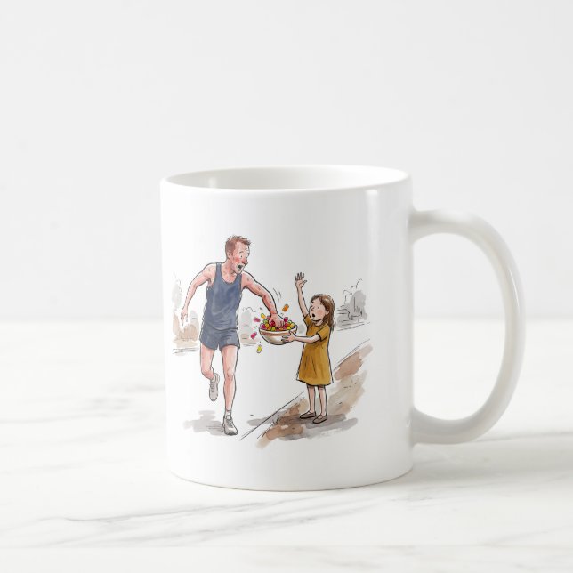 High Five Every Kid Funny Marathon Runner Coffee Mug (Right)
