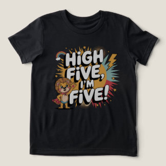 HIGH FIVE I'm Five - 5th Birthday For Kids Tri-Blend Shirt