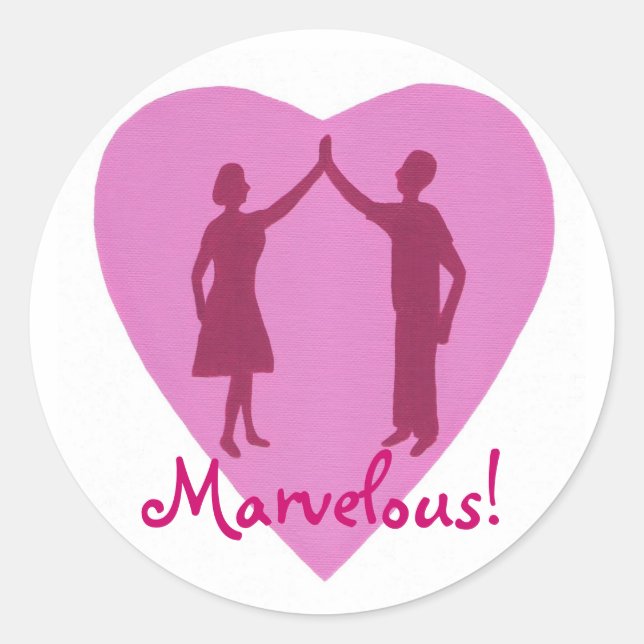 High Five male and female, Marvellous stickers (Front)