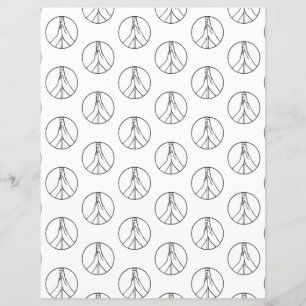 High Five Peace Sign Hands Scrapbook Paper